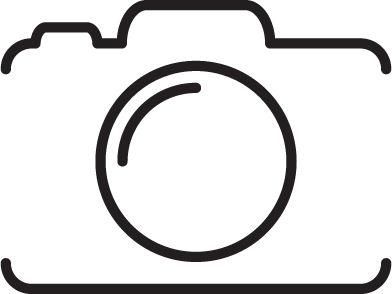 Stylised outline drawing of camera